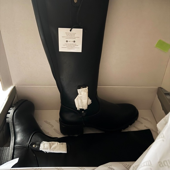 NIB Aquatherm Canada Waterproof Thermolite-lined Tall Riding Biker Boot Boots - Picture 3 of 6